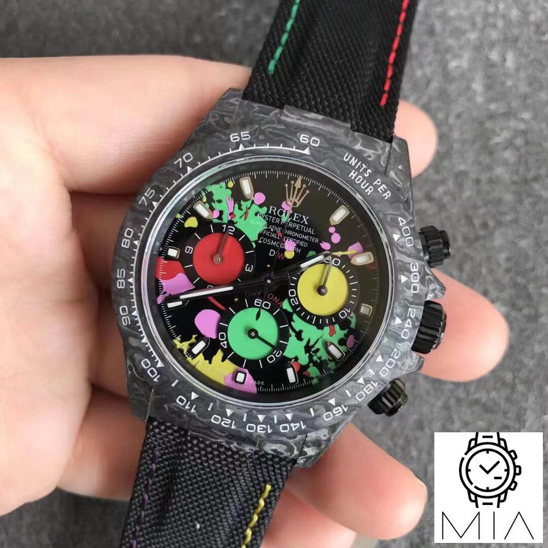 Rolex Daytona Cosmograph Carbon Fiber Diw Customized Version Noob Factory Color Dial