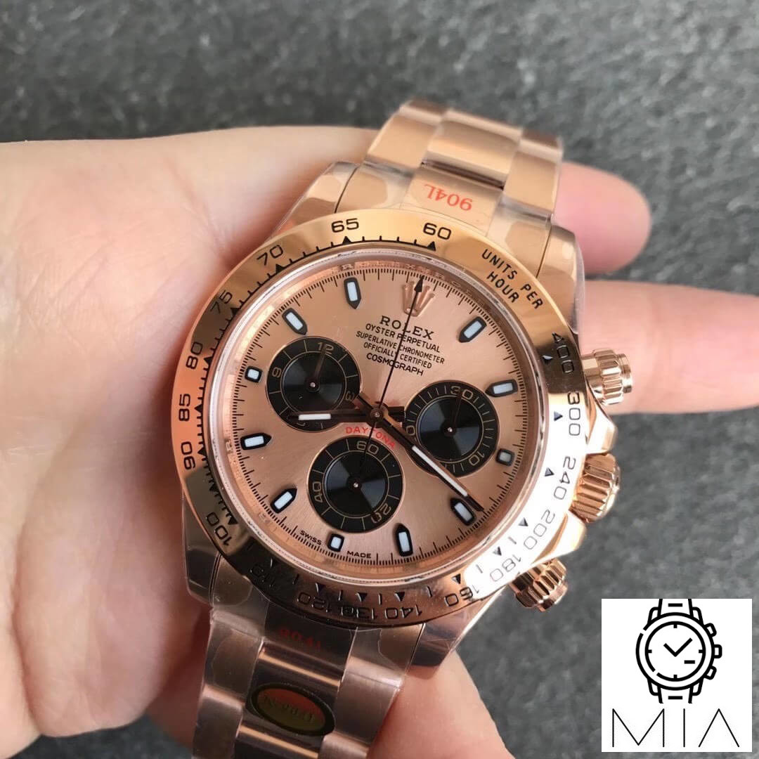 Rolex Daytona m116505-0009 Noob Factory Rose Gold Dial