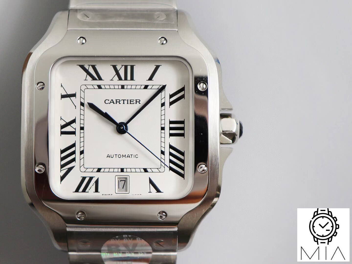 Cartier Santos WSSA0009 BV Factory Stainless Steel White Dial
