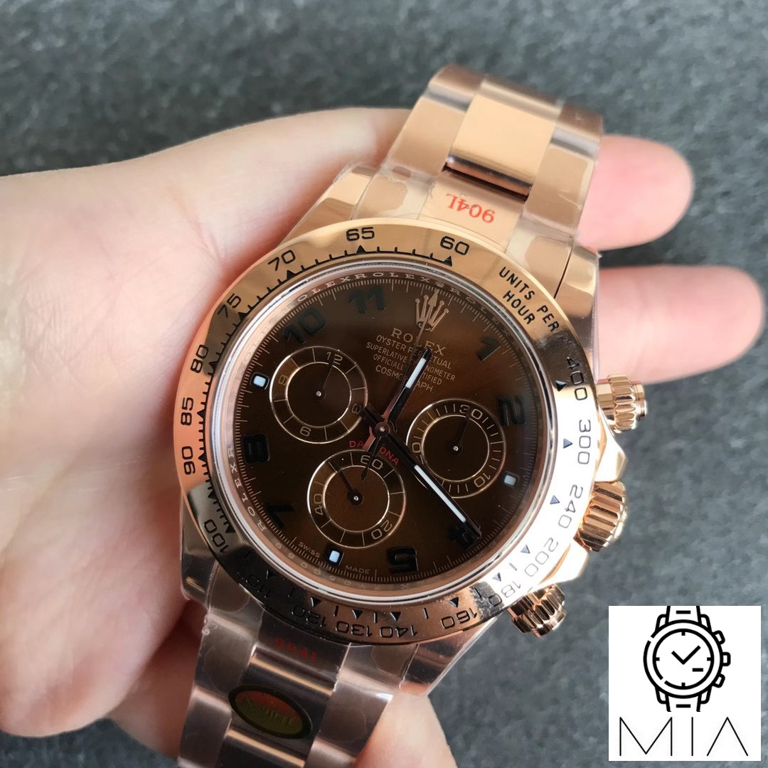 Rolex Daytona m116505-0011 Noob Factory Rose Gold Strap