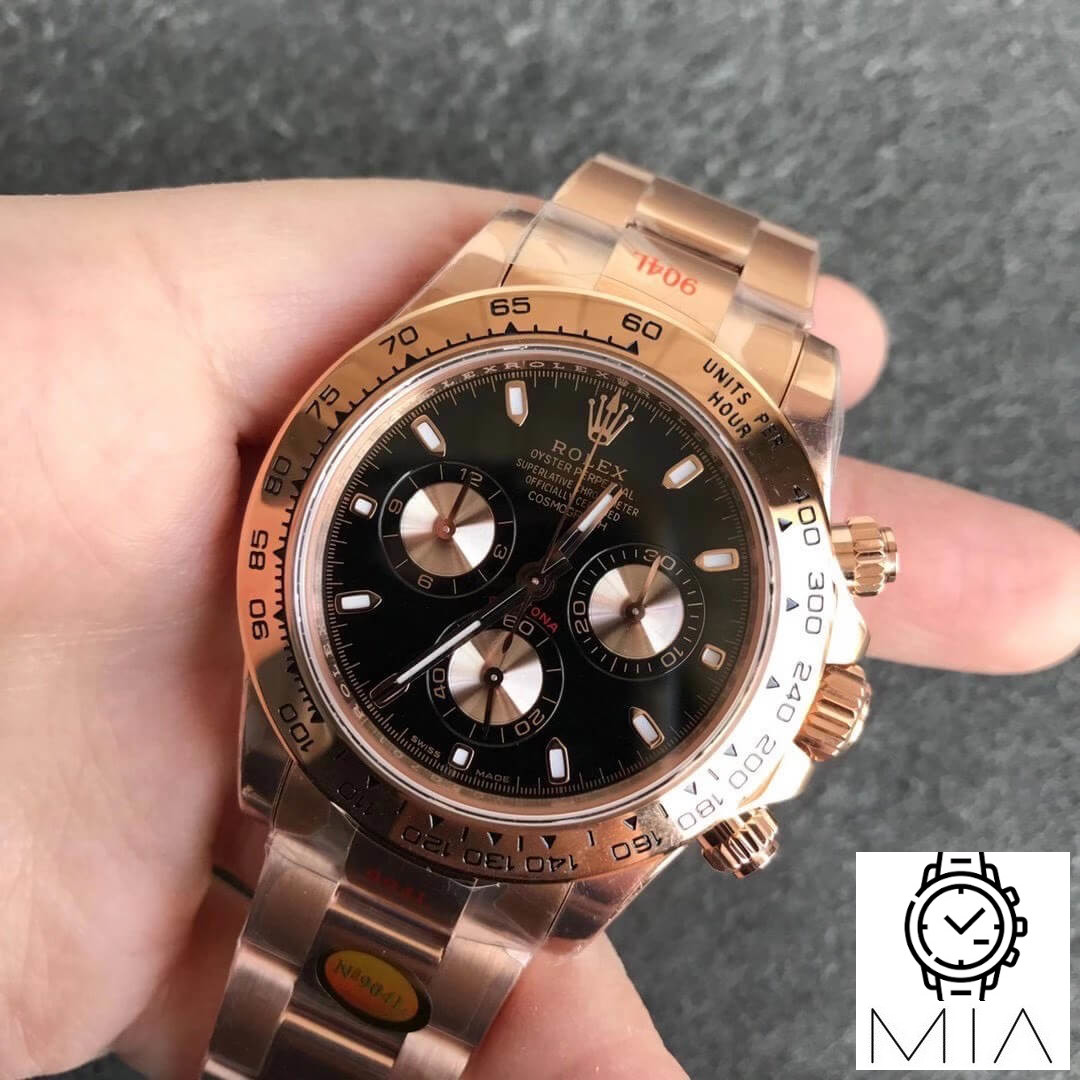 Rolex Daytona m116505-0008 Noob Factory Rose Gold Bezel