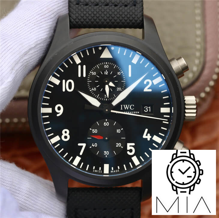 IWC Pilot TOP GUN IW389001 ZF Factory Black Strap
