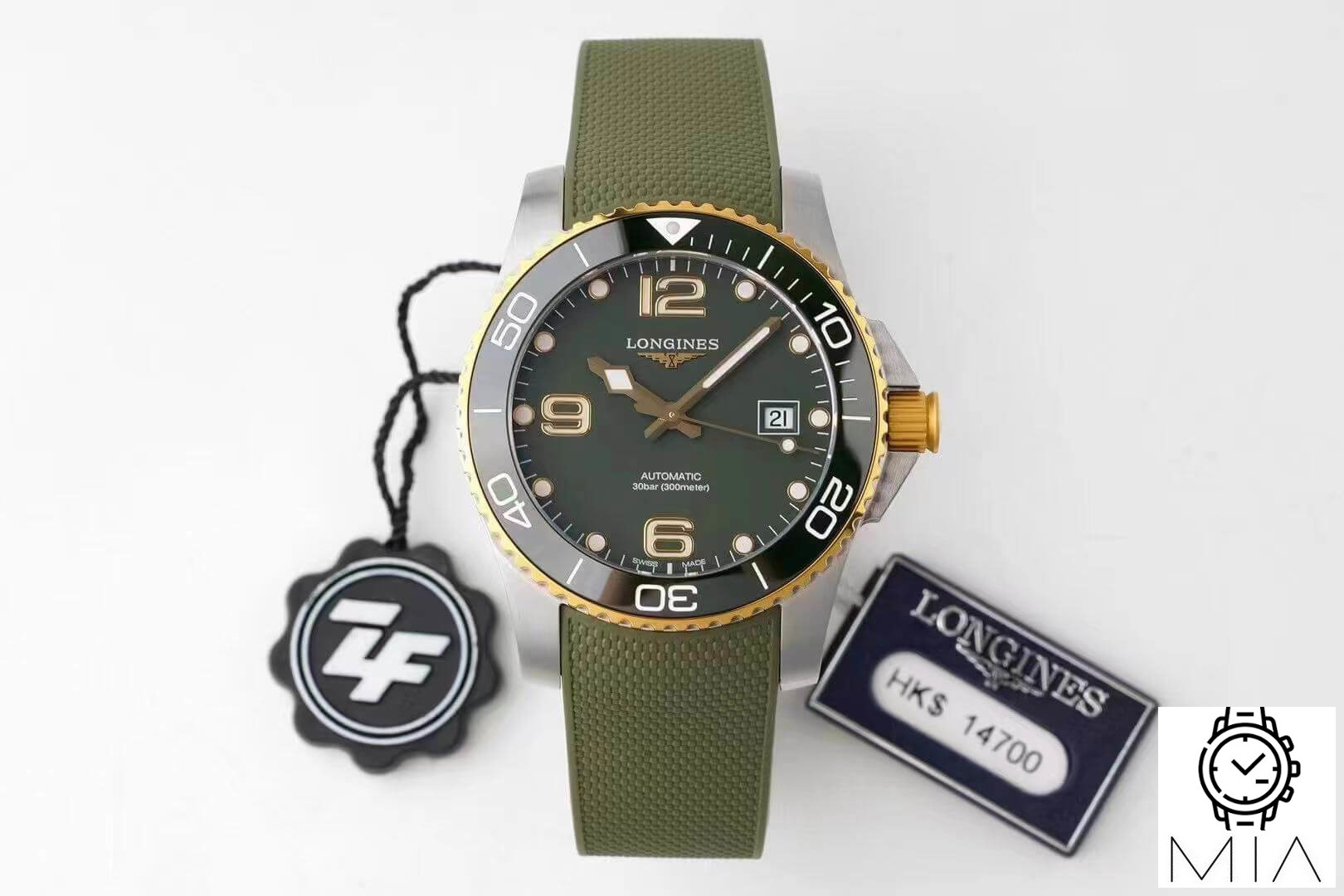 Longines Concas L3.781.3.06.9 ZF Factory Dark Green Strap