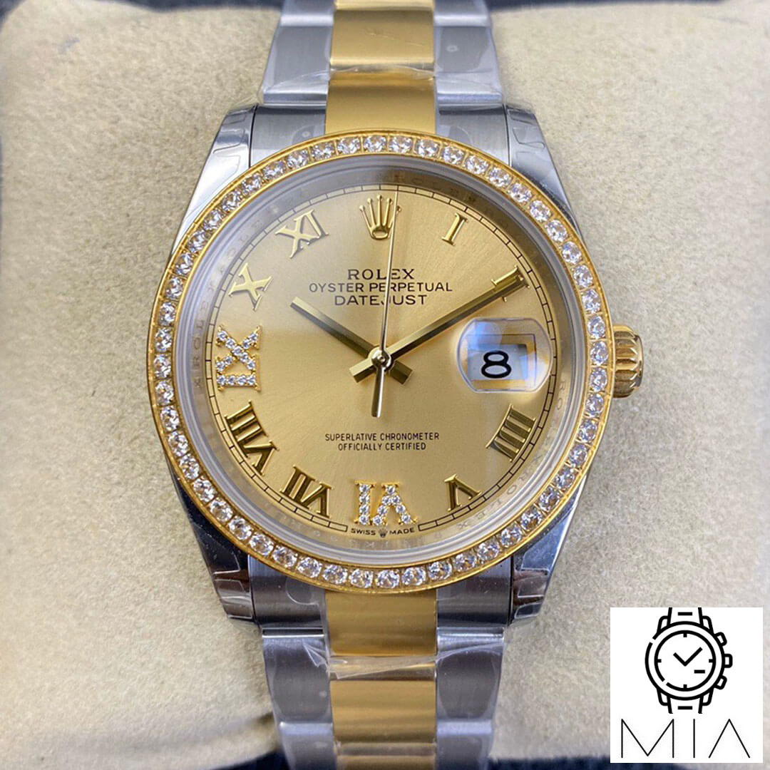 Rolex Datejust 126283 EW Factory Diamond-Set Bezel