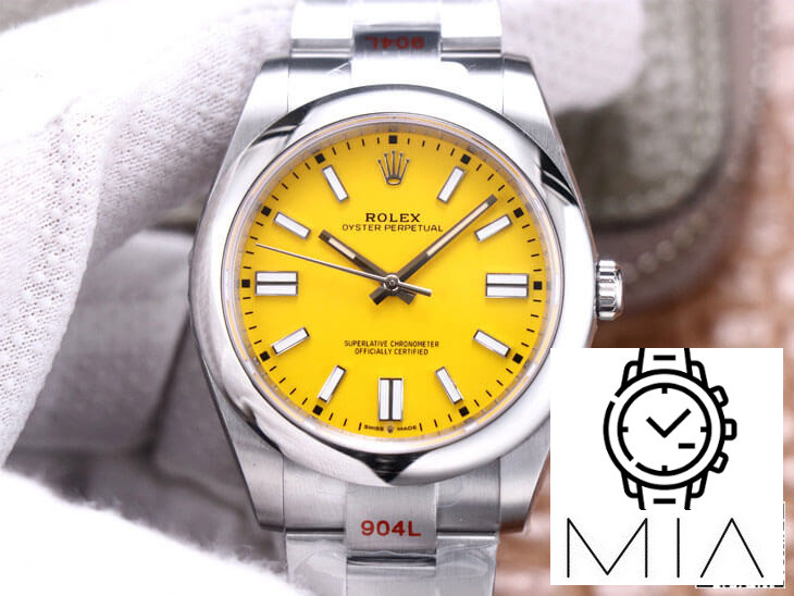 Rolex Oyster Perpetual M124300-0004 41MM EW Factory Yellow Dial