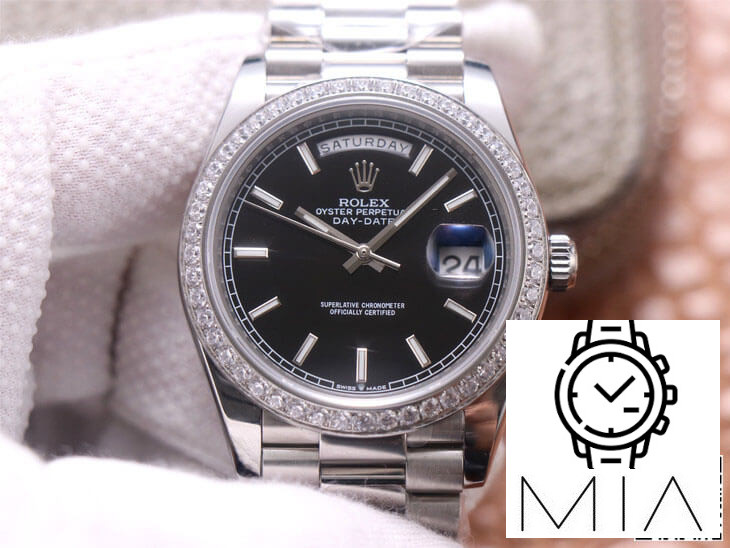 Rolex Day Date M228349RBR-0002 EW Factory Black Dial