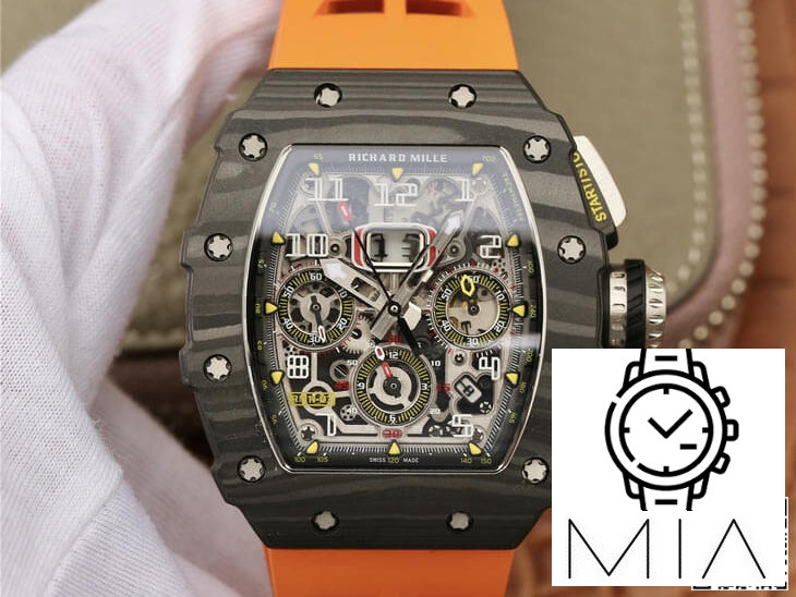 Richard Mille RM11-03 KV Factory Orange Rubber Strap