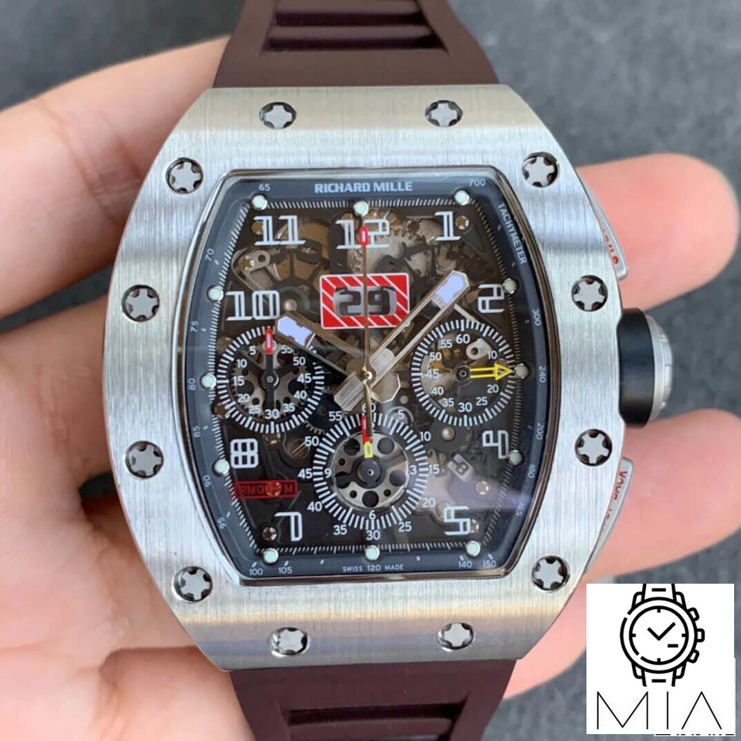 Richard Mille RM11 KV Factory Brown Rubber Strap