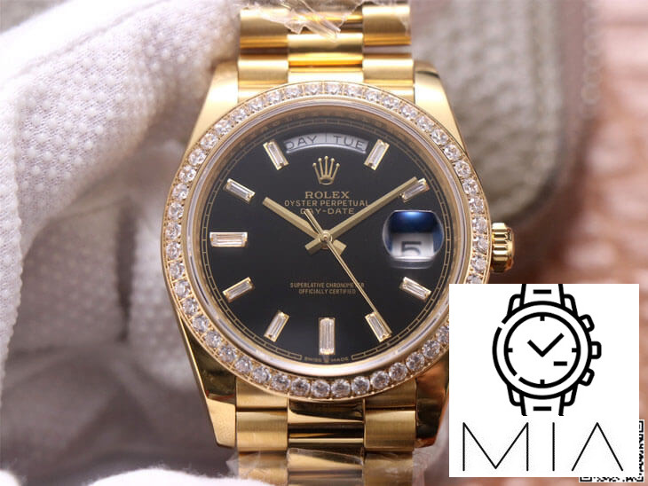 Rolex Day Date M228348RBR-0001 EW Factory Diamond-Set Bezel