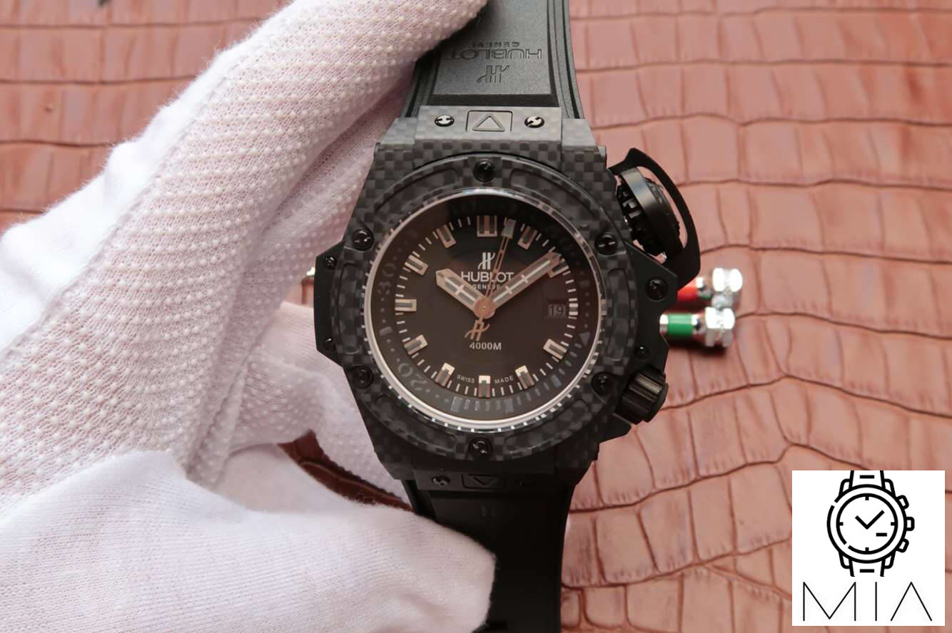 Hublot King Power Oceanographic 4000M 731.QX.1140.RX V6 Factory Black Strap