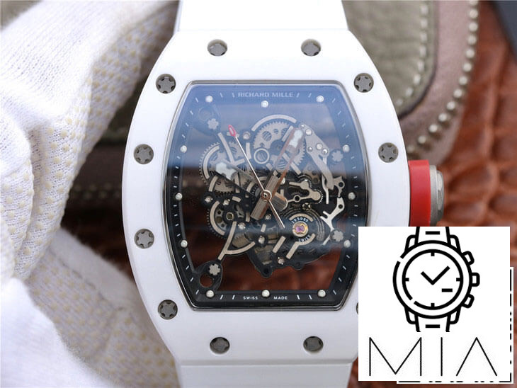 Richard Mille RM055 KV Factory White Rubber Strap
