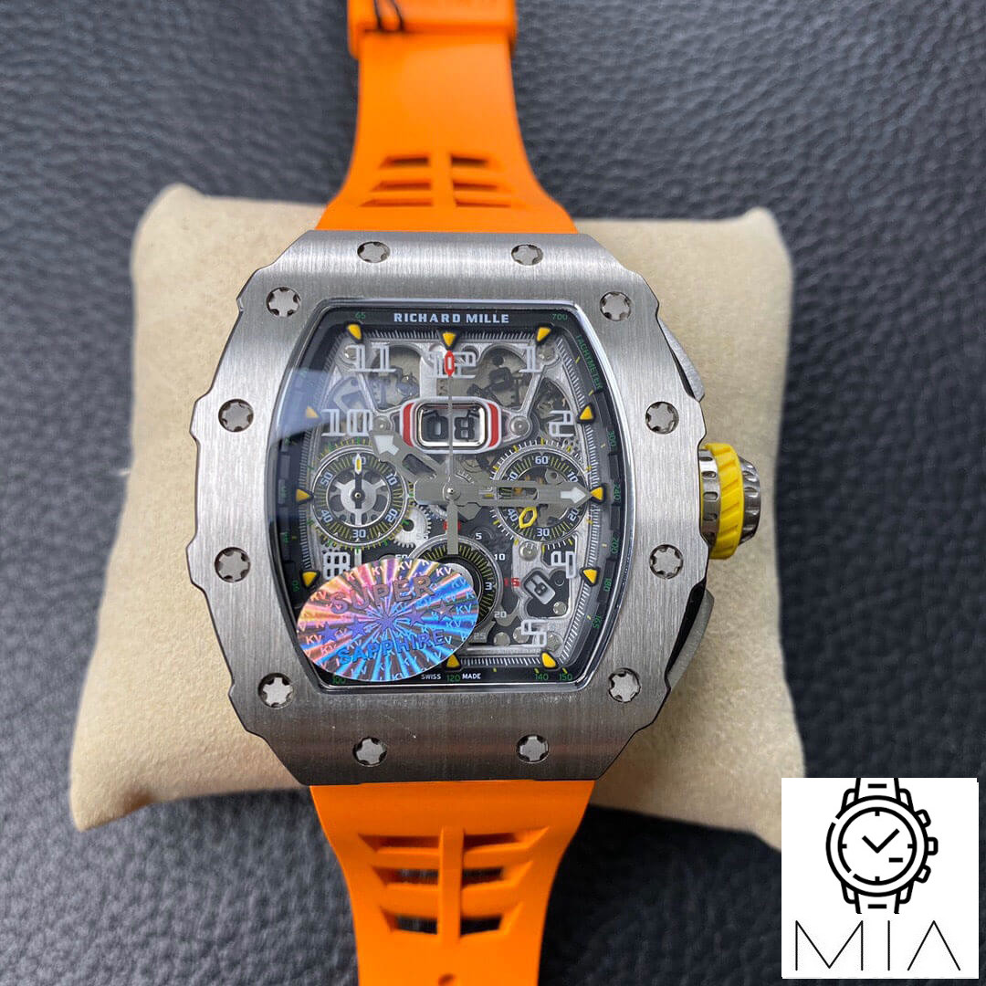 Richard Mille RM11-03 KV Factory Orange Rubber Strap