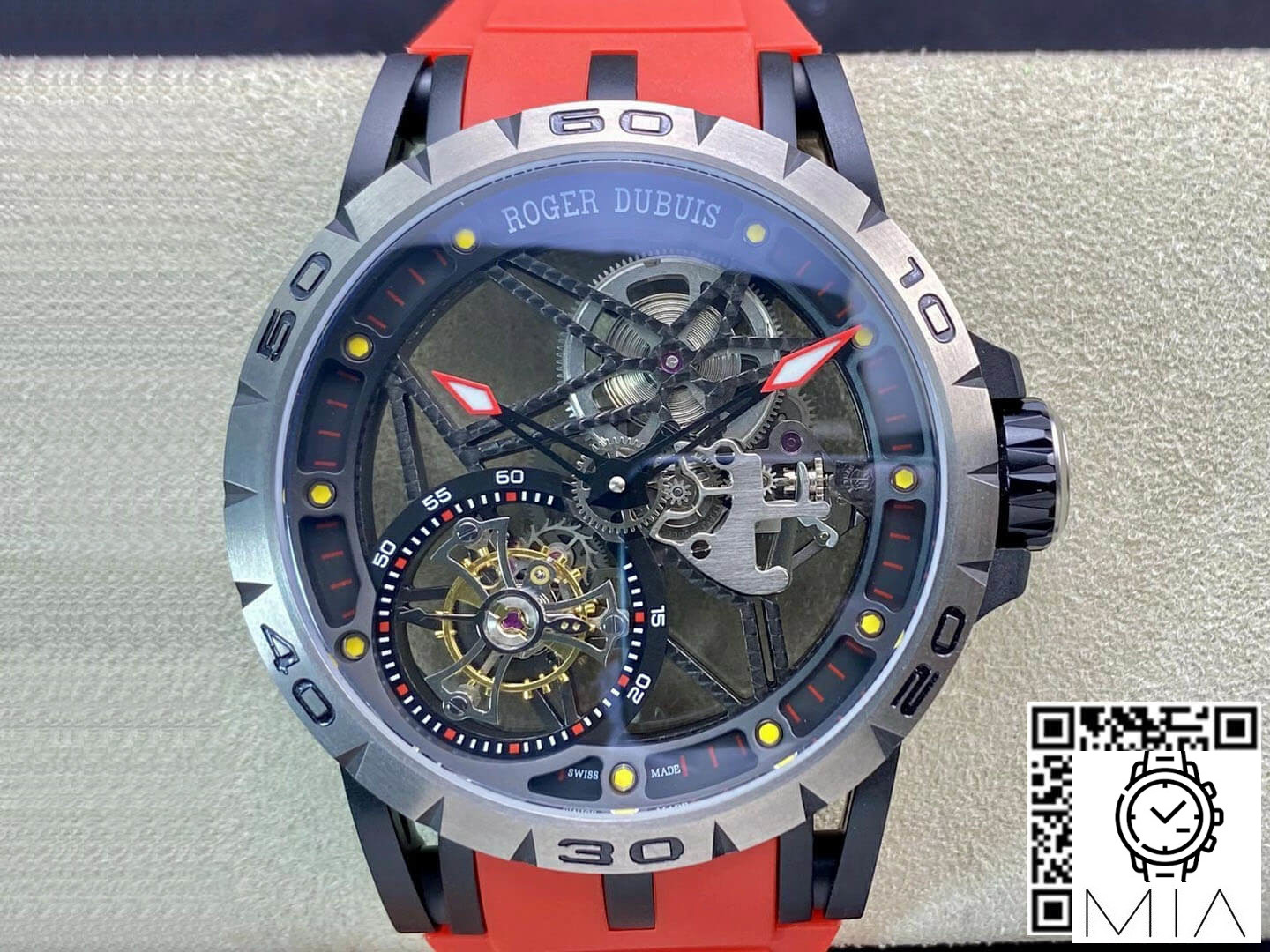 Roger Dubuis Excalibur RDDBEX0549 BBR Factory Red Strap Strap