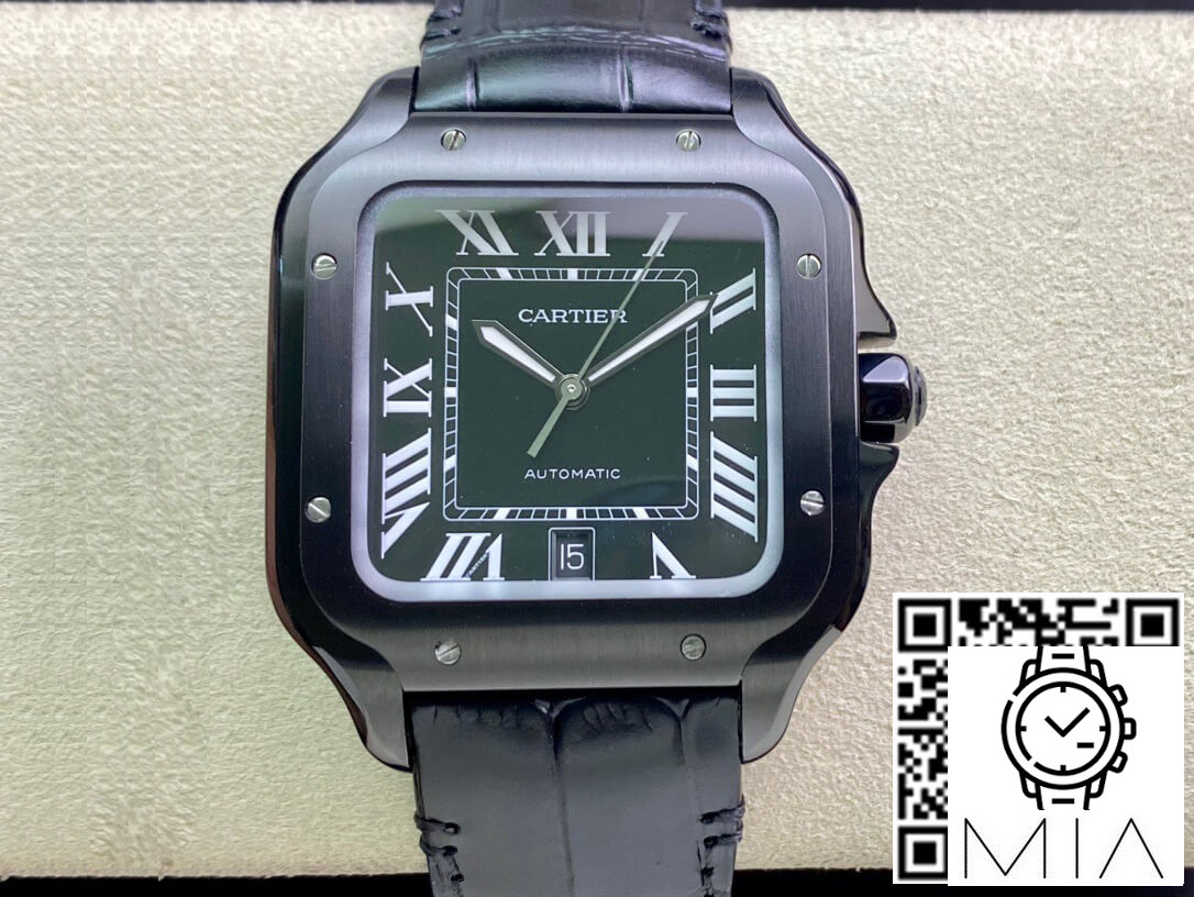 Cartier Santos WSSA0039 GF Factory Black Strap