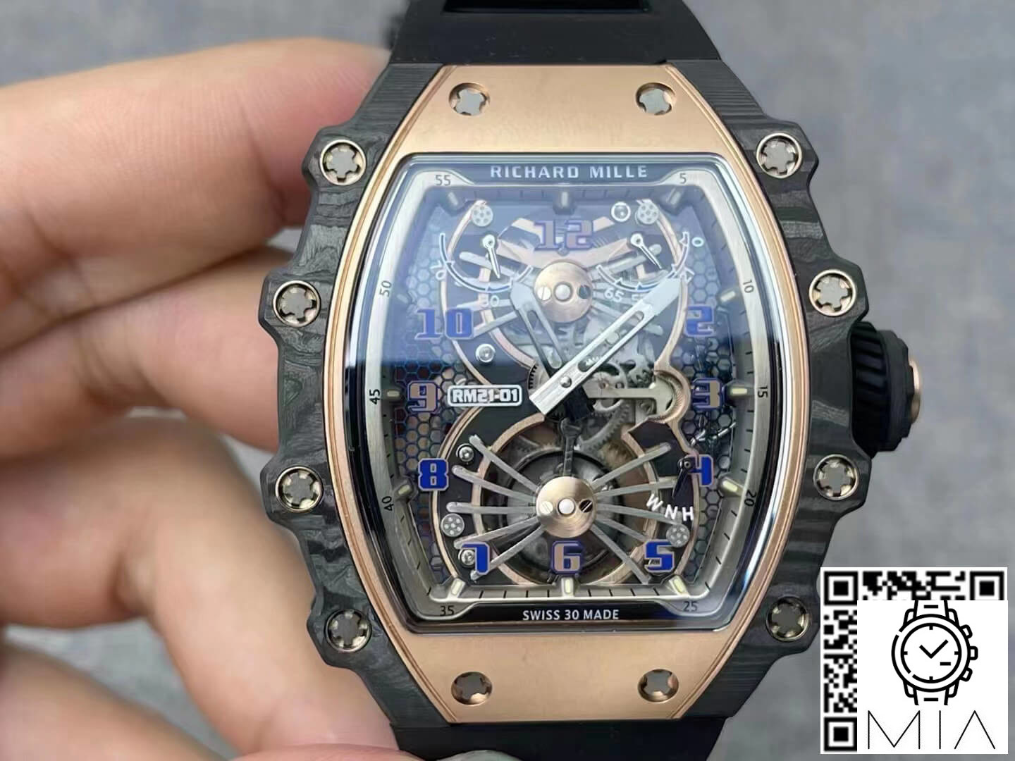 Richard Mille RM21-01 RM Factory Black Rubber Strap