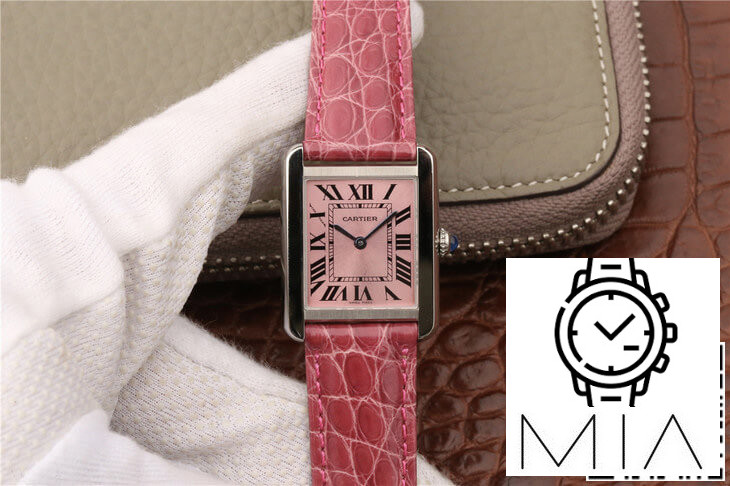 Cartier Tank W5200000 Ladies K11 Factory Pink Strap