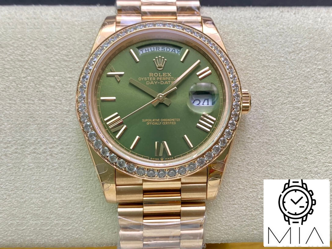 Rolex Day Date M228345RBR-0011 EW Factory Diamond-Set Bezel