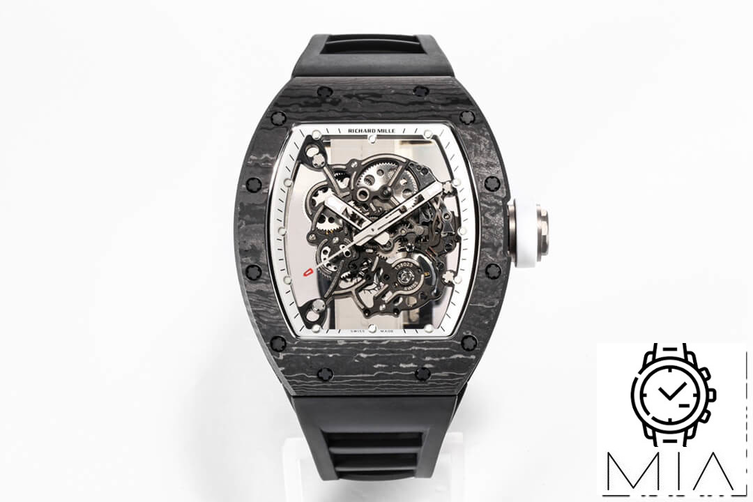 Richard Mille RM055 NTPT BBR Factory Black Rubber Strap