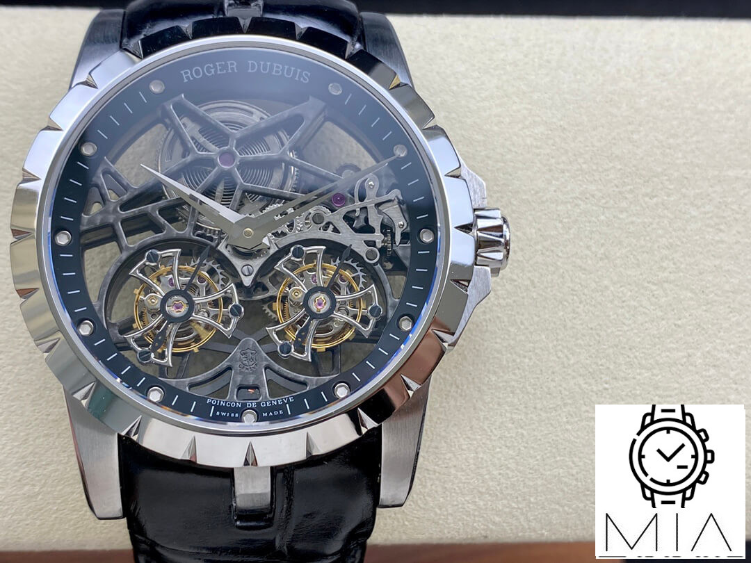 Roger Dubuis Excalibur RDDBEX0396 YS Factory Black Leather Strap