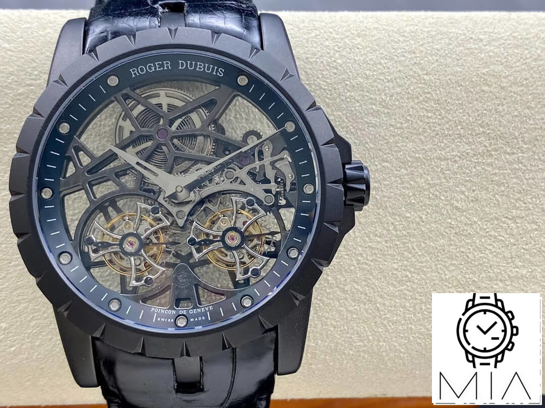 Roger Dubuis Excalibur RDDBEX0364 YS Factory Tourbillon Black Leather Strap