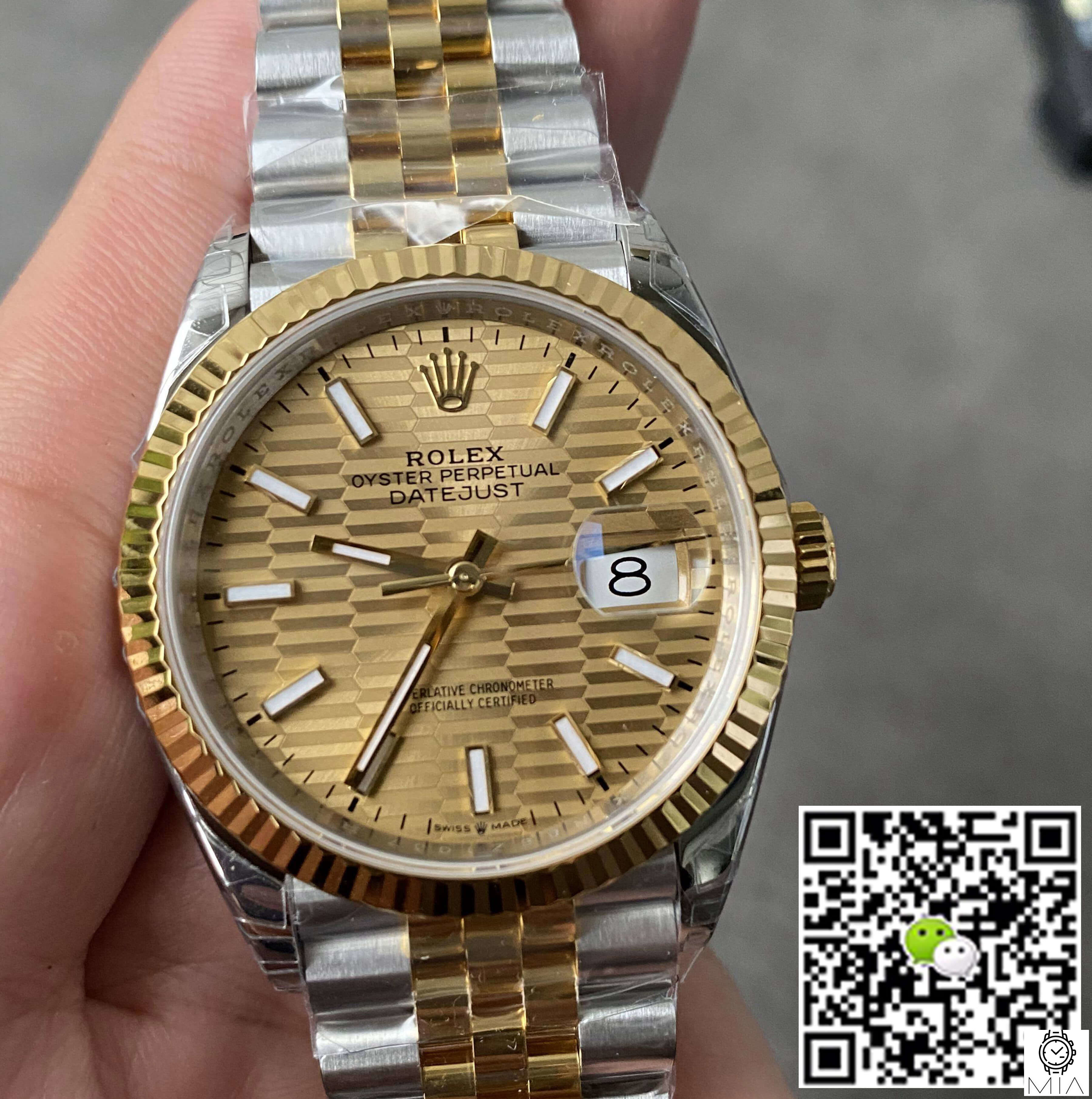 Rolex Datejust M126233-0039 36MM VS Factory Stainless Steel Silver Strap