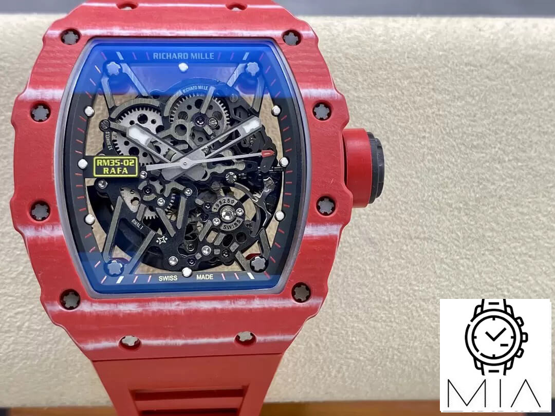 Richard Mille RM35-02 T+ Factory Red Carbon Fiber Rubber Strap