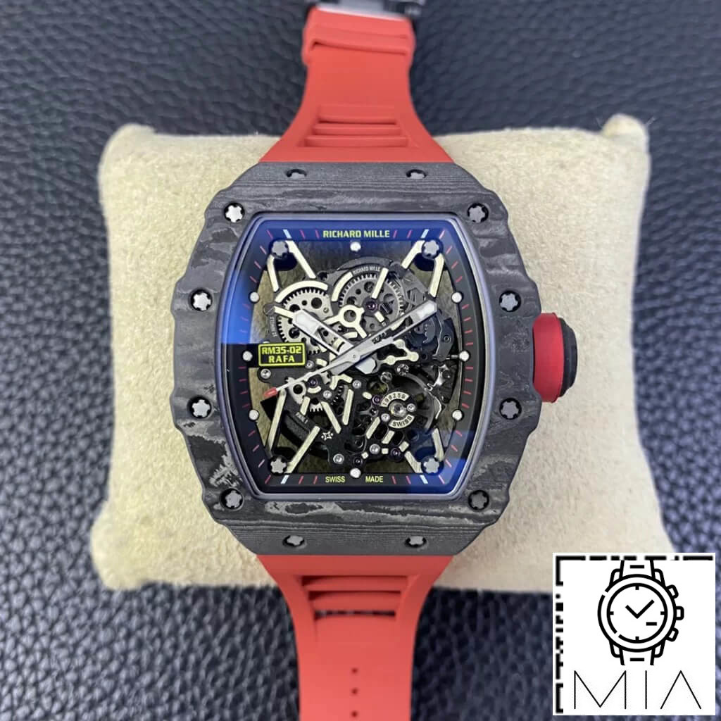 Richard Mille RM35-02 T+ Factory Skeleton Dial Red Strap