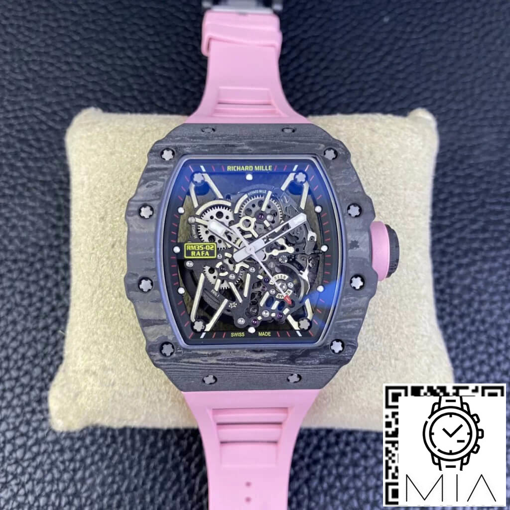 Richard Mille RM35-02 T+ Factory NTPT Skeleton Dial Pink Strap