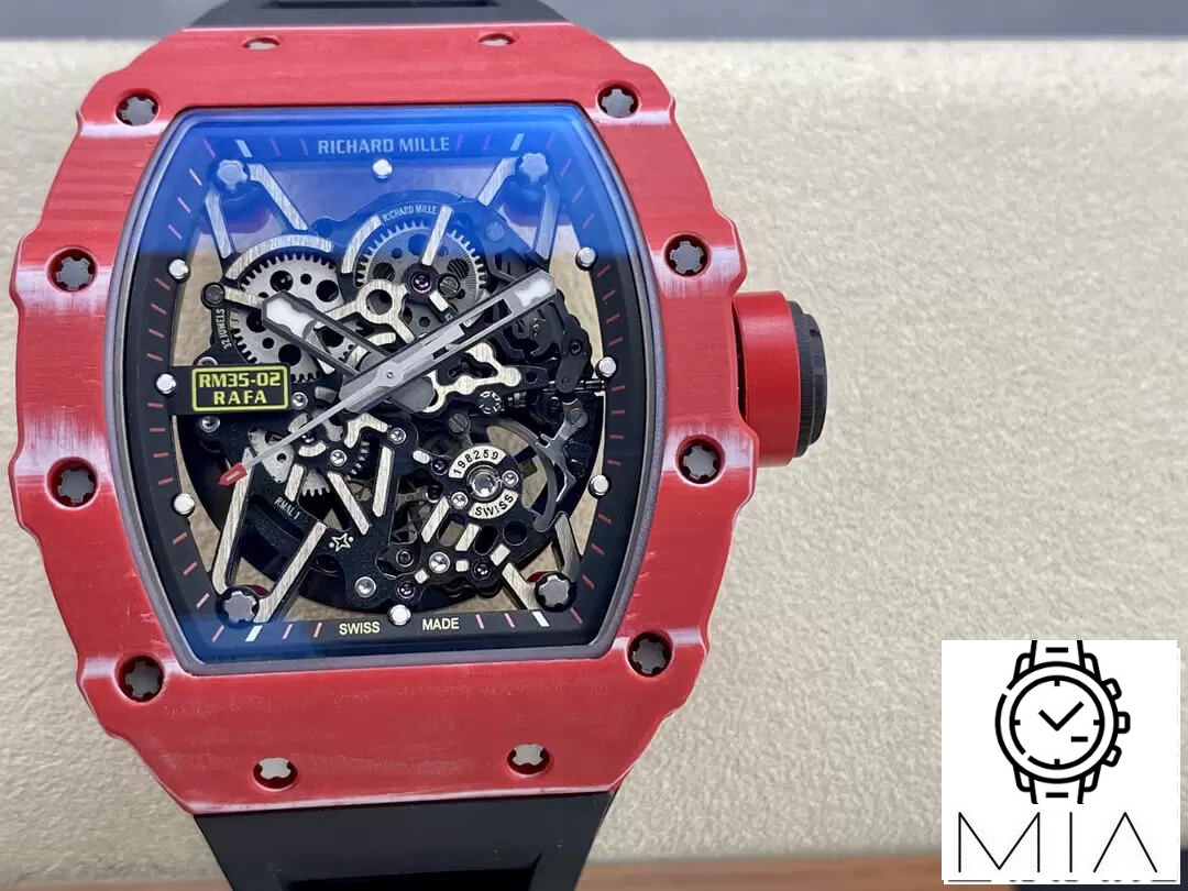 Richard Mille RM35-02 T+ Factory Black Strap Red Rubber Case