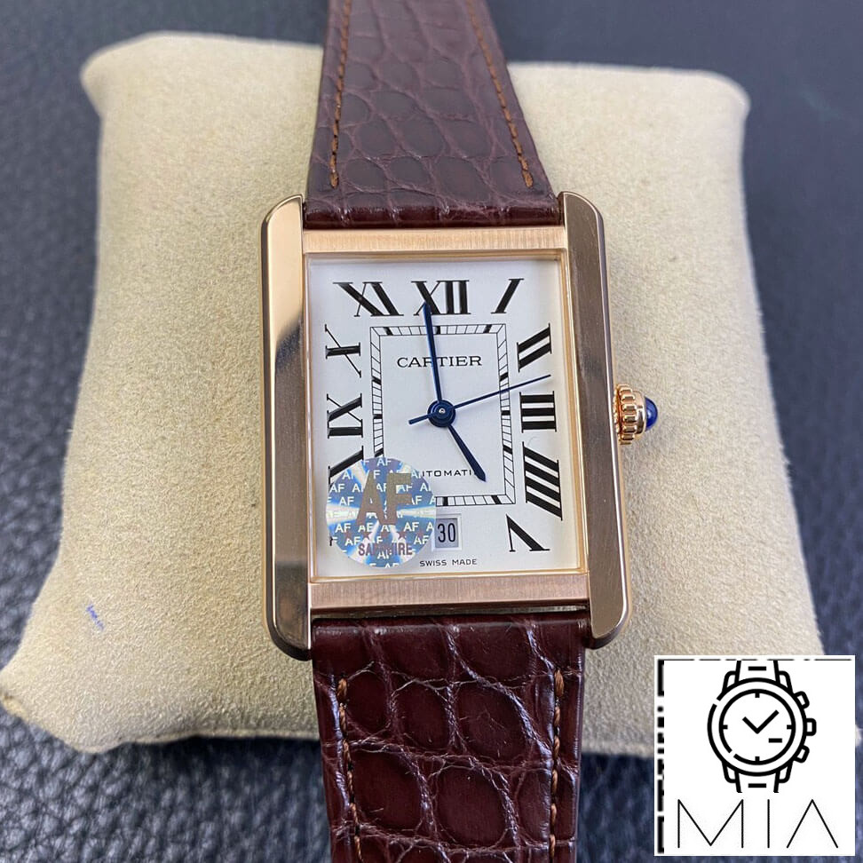 Cartier Tank W5200026 AF Factory Brown Strap