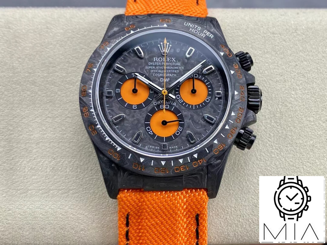 Rolex Daytona Cosmograph Diw Custom Version Noob Factory Orange Fabric Strap