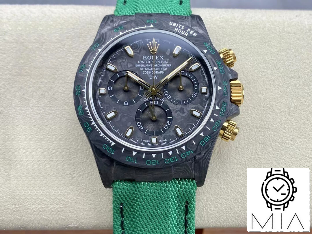 Rolex Daytona Cosmograph Noob Factory Diw Custom Version Dark Green Strap