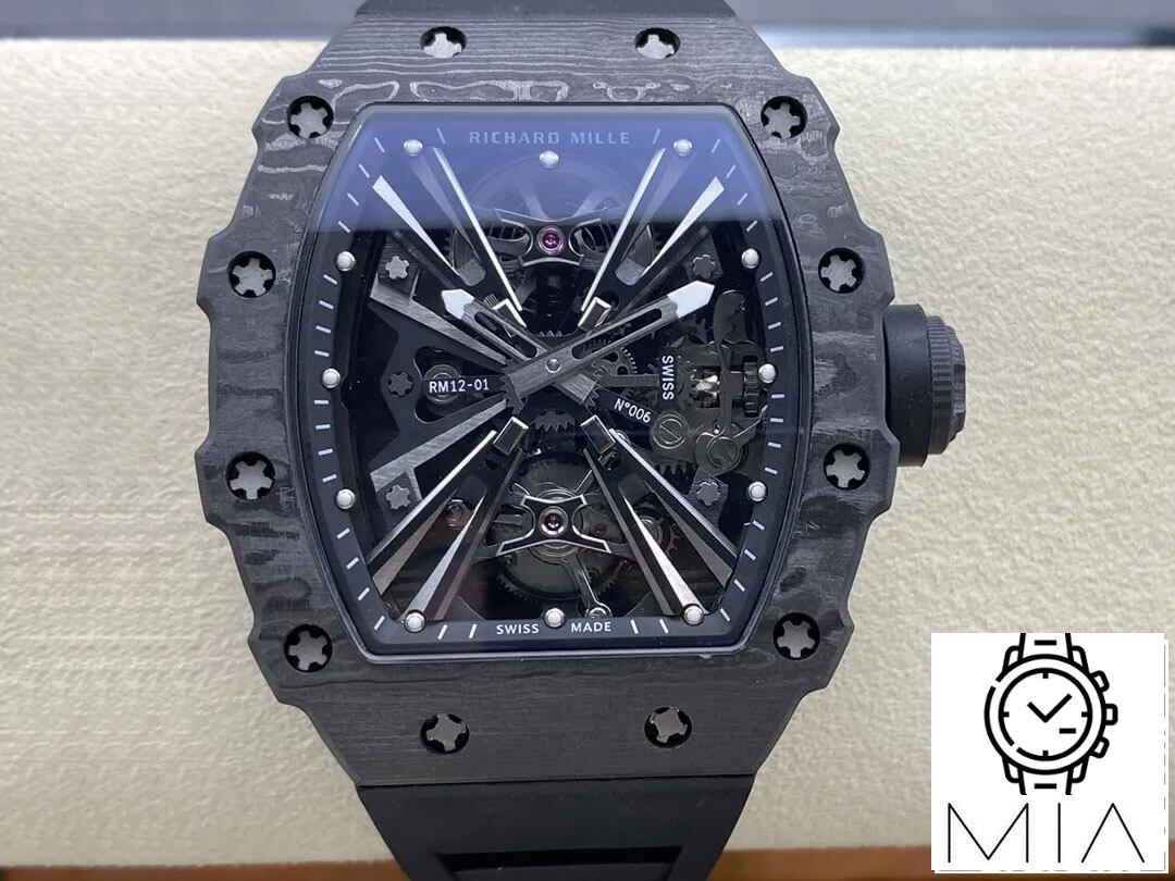 Richard Mille RM12-01 Tourbillon RM Factory Black Skeleton Carbon Fiber Dial