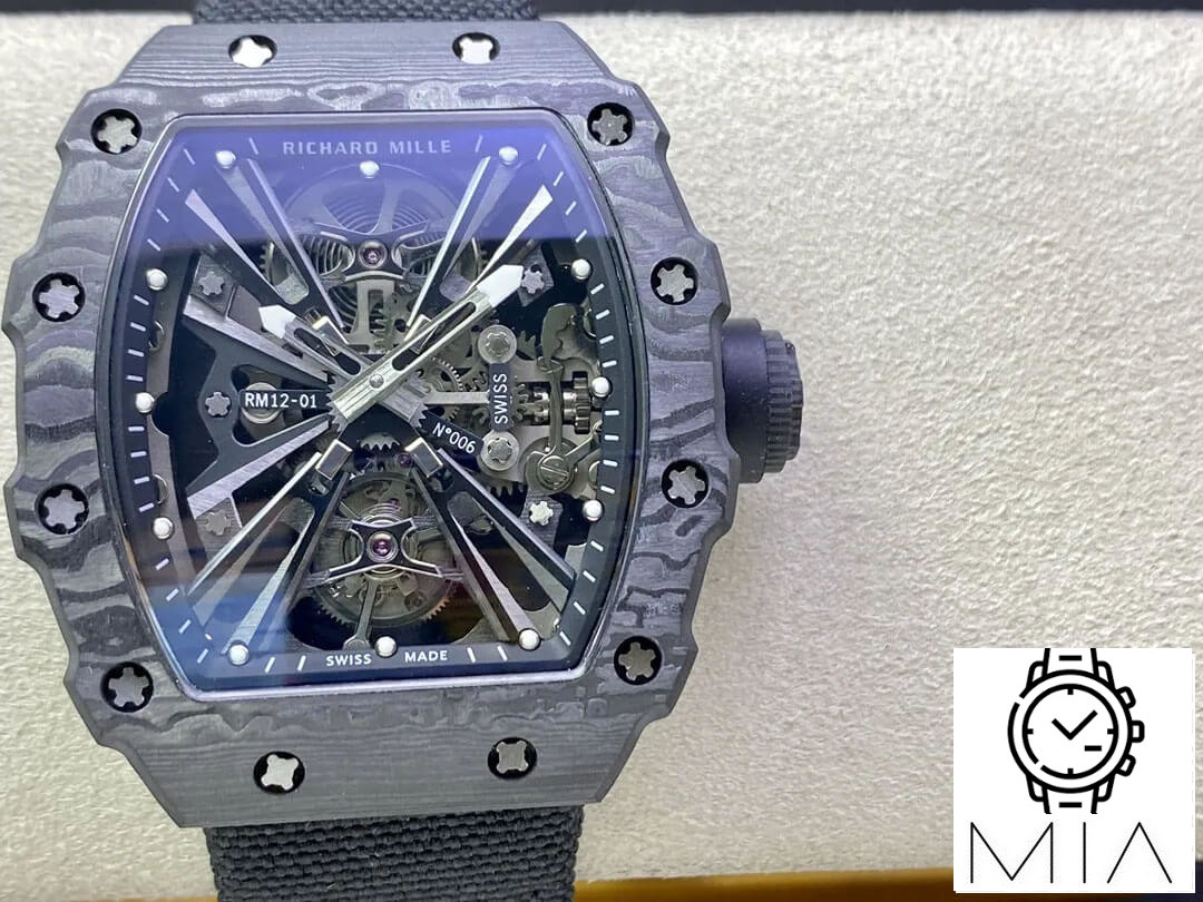 Richard Mille RM12-01 RM Factory Black Tourbillon Skeleton Dial
