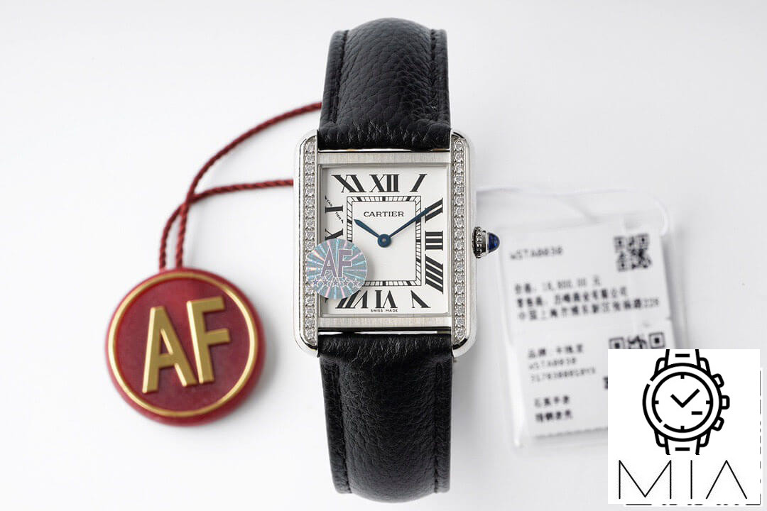 Cartier Tank Quartz AF Factory White Diamond Bezel