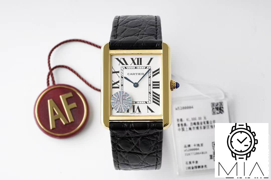 Cartier Tank Quartz W5200004 AF Factory Gold Bezel