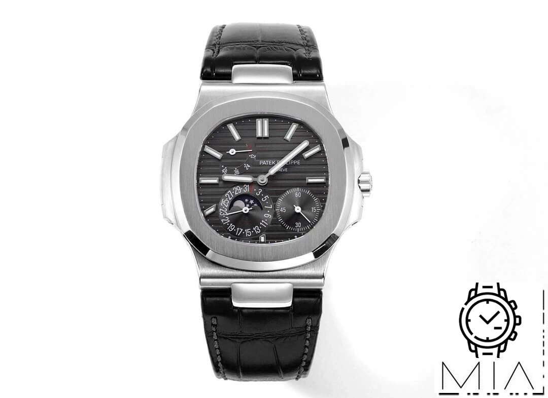 Patek Philippe Nautilus 5712G-001 GR Factory Black Leather Strap