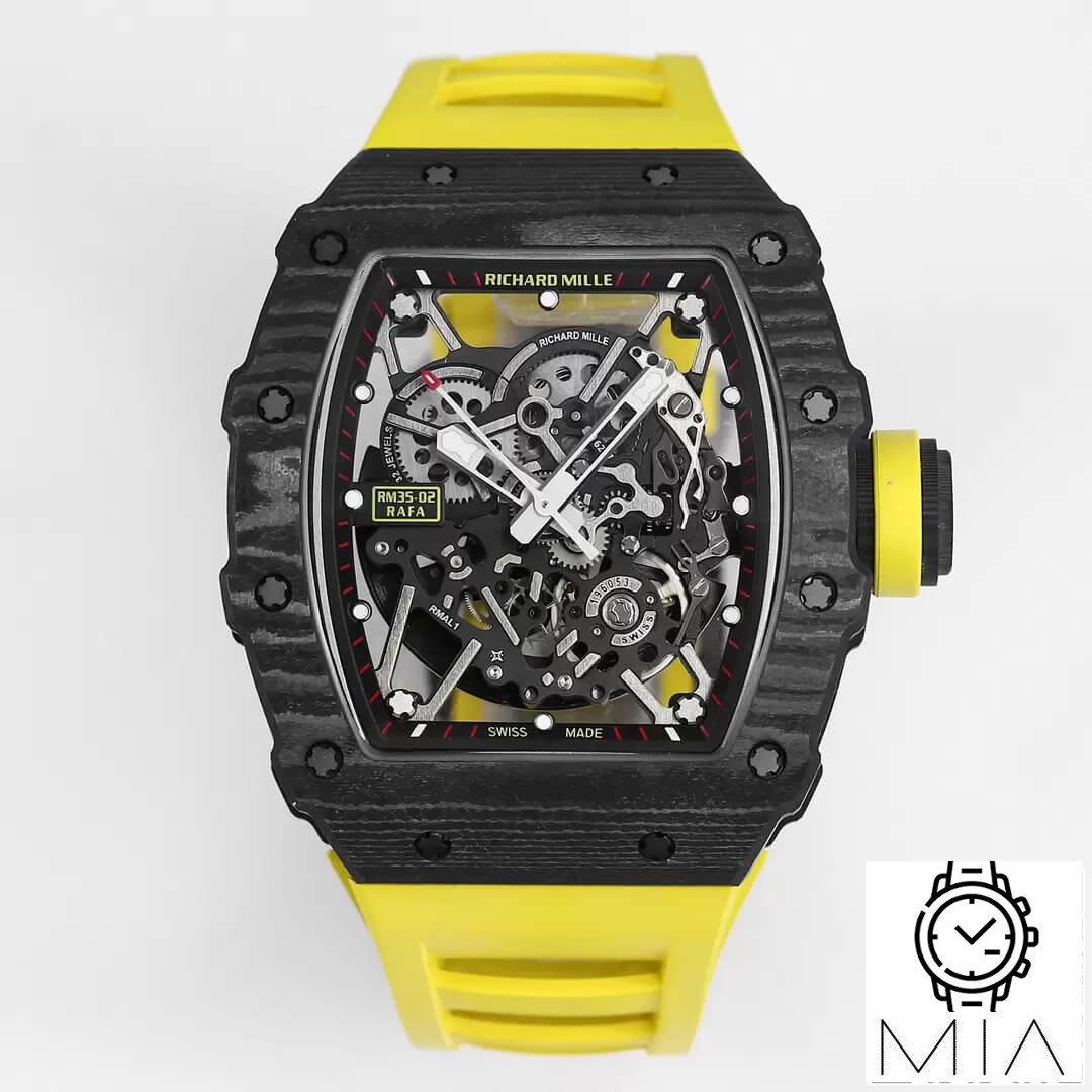 Richard Mille RM35-02 BBR Factory Yellow Strap Skeleton Dial