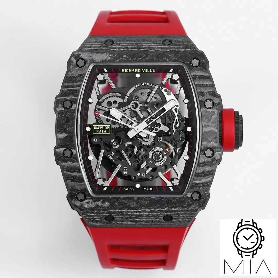 Richard Mille RM35-02 BBR Factory Skeleton Dial Red Rubber Strap