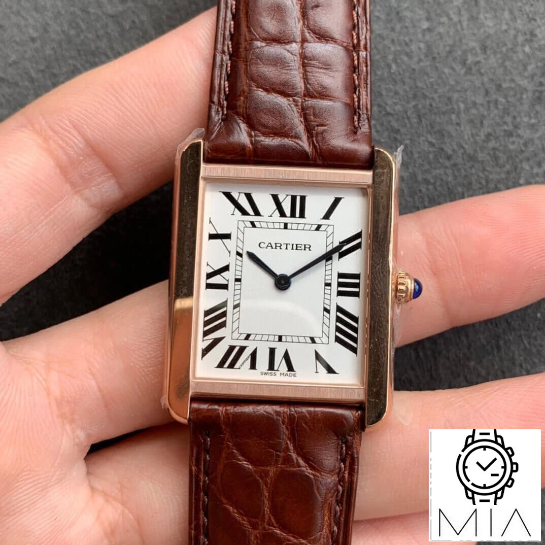 Cartier Tank W5200024 K11 Factory Brown Leather Strap