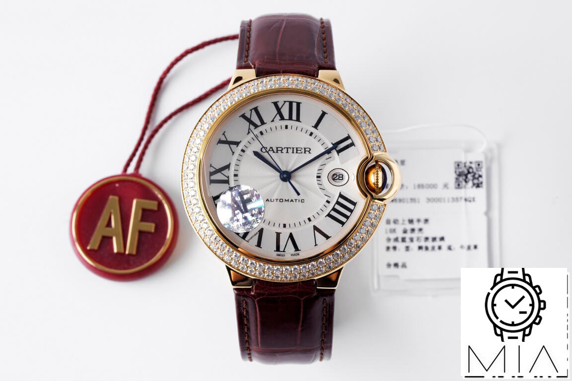 Ballon Bleu De Cartier 42MM WE9007Z3 AF Factory Yellow Gold Diamond Bezel
