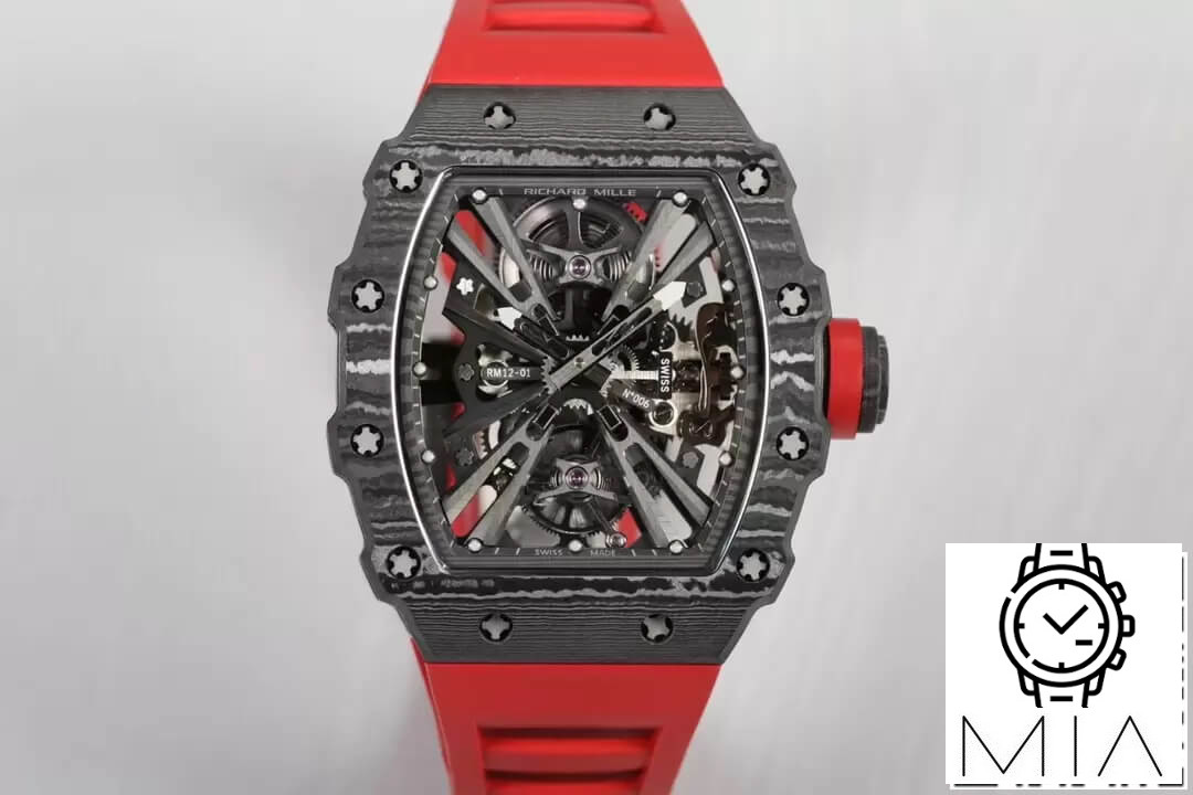 Richard Mille RM12-01 Tourbillon RM Factory Skeleton Dial Red Strap