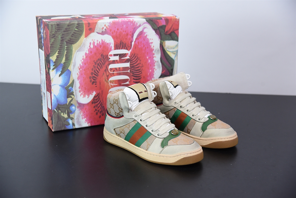 Gucci High Top Distressed Screener Sneaker(With Video)