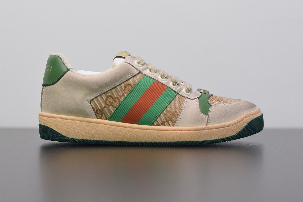 Gucci Distressed Screener leather Sneaker(With Video)