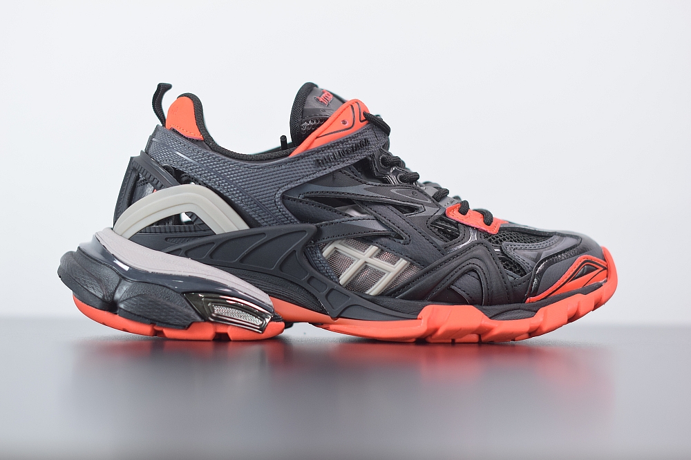 Balenciaga Track.2 Open Sneaker Dark Grey Orange(With Video)