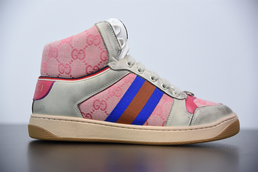 Gucci High Top Distressed Screener Sneaker