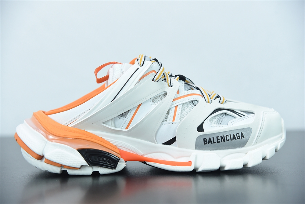 Balenciaga Track Mule Black White Grey Orange