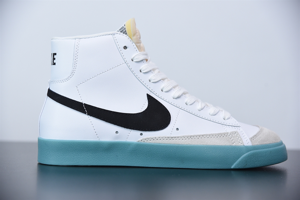 Nike Blazer Mid 77 VNTG Suede White Leather Black Hook Light Blue(With Video)