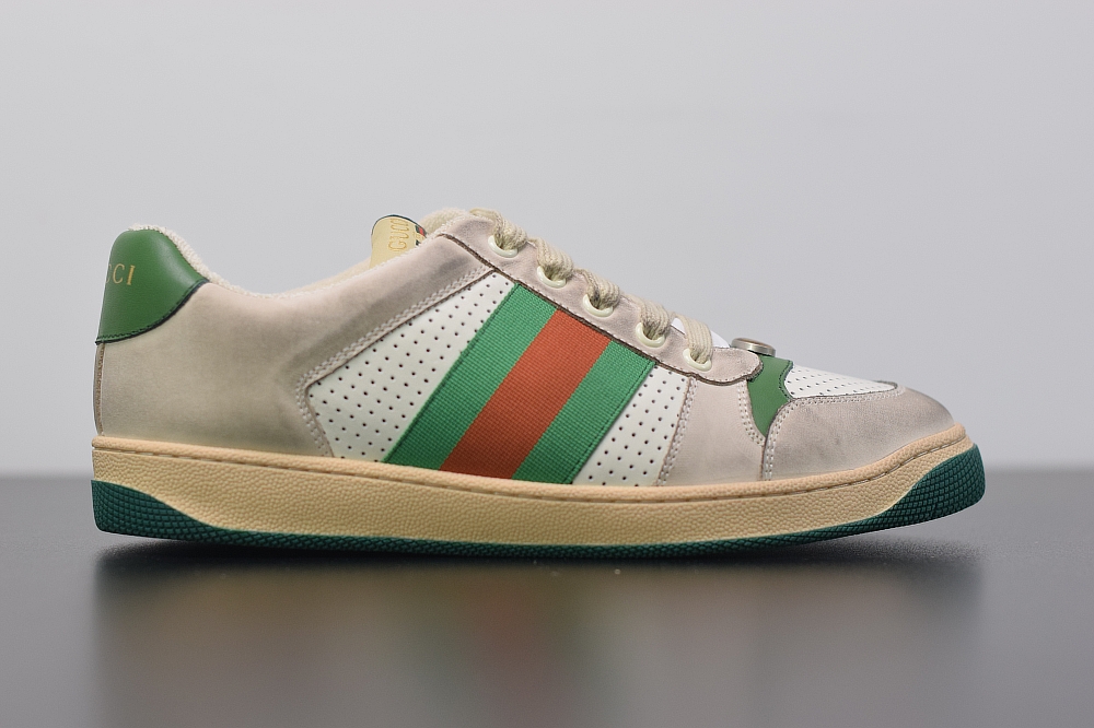 Gucci Distressed Screener leather Sneaker(With Video)