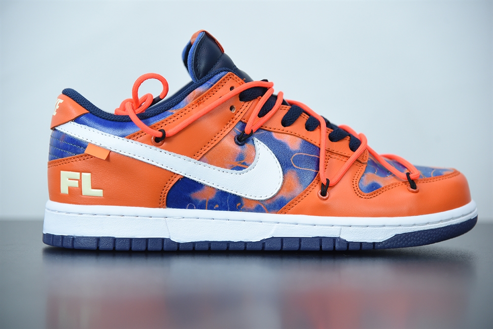 Nike SB Dunk Low Orange White Blue x Off-White x Futura(With Video)